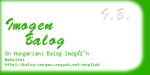 imogen balog business card